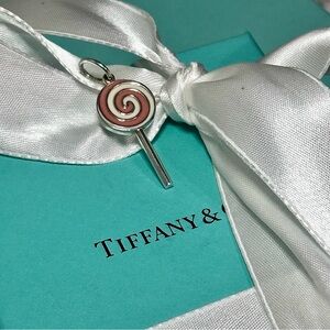 Authentic Tiffany & Co Pink Enamel Lollipop Charm